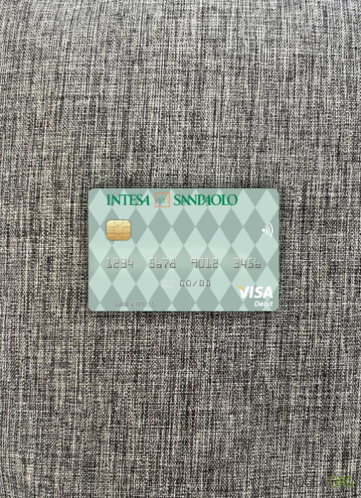 Italie Intesa Sanpaolo visa carte de débit photolook ,
